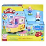 Play-Doh Peppa y el camión de helados, figuras de Peppa y George y 5 tarros