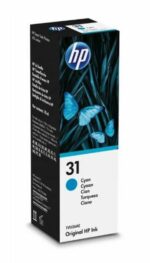 Botella de tinta cian original HP 31 de 70 ml (1VU26AE) para HP Smart Tank 455/457/513/Plus 555/Plus 559/Plus 570/Plus 655