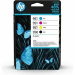 Paquete de 4 cartuchos de tinta originales HP 950/951 negro / cian / magenta / amarillo (C2P43AE) para impresoras HP OfficeJet Pro 8600