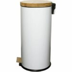 KITCHEN MOVE Papelera de cocina con pedales Forest - 30L - Blanco mate