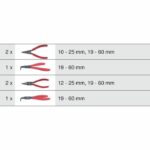 Módulo de alicates para anillos de retención - KSTOOLS - 6 alicates - Corte por láser - Espuma imputrescible - Anillos de retención - immagine 4