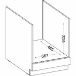 Mueble bajo para horno empotrado con encimera - acabado roble Sonoma - L 60 x P 51,6 x H 85 cm - LASSEN - immagine 3