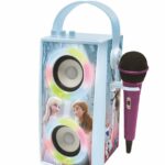 THE SNOW QUEEN Moderno altavoz Bluetooth portátil con micrófono y efectos de luz LEXIBOOK