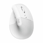 Ratón inalámbrico vertical ergonómico Logitech Lift, Bluetooth o receptor USB Logi Bolt, silencioso, blanquecino