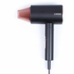 Secador de pelo iónico - LIVOO - DOS173 - 1600 W - 3 temperaturas - Plegable - Concentrador de aire - Negro/Rosa