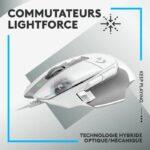 Logitech - G502 X Wire Gaming Mouse - Botones primarios híbridos híbridos de Force Lightforce, Hero Gaming Hero 25K - Sensor blanco - immagine 2