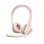 Logitech H390 Casco con cable estéreo con micrófono antibuidad, USB -A - Rose