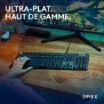 Teclado para juegos - con cable - Logitech G - G915 X - Interruptor táctil - AZERTY - Negro - immagine 2