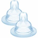 Tetina anatómica MAM - Flujo X rápido y líquido espeso - Silicona - Juego de 2 - Transparente