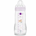 Biberón - MAM BABY - Easy Active - +6 meses - 330 ml - Tetina X flow - Lila