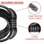 Candado para bicicleta - MASTER LOCK - 8221EURDPRO - Cable trenzado 1,8m - Combinación programable - immagine 3