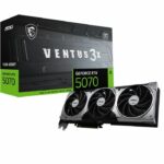 Tarjeta gráfica - MSI - VENTUS GeForce RTX 5070 - 12 GB GDDR7 - 3 ventiladores - Overclocking
