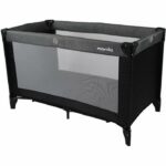 Cuna de viaje NANIA SODA -Desde el nacimiento hasta los 15kg + Bolsa de transporte - Negro / gris
