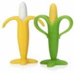 Pack de 2 mordedores - NUBY - Plátano y Maíz - Silicona - A partir de 3 meses