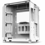 Caja de torre media NZXT H6 Flow RGB de doble cámara con ventiladores RGB incluidos, color blanco