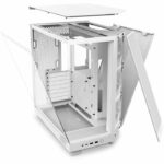 Caja de torre media NZXT H6 Flow RGB de doble cámara con ventiladores RGB incluidos, color blanco - immagine 4
