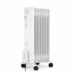 Baño de aceite de radiador eléctrico 1500W Oceanic - 3 potencias - 7 Elementos - White - Mobile - immagine 2
