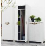 SPACESAVER 90 PLASTIKEN Armario bajo con 2 puertas con estantes - An. 90 x P 45 x Al. 100 cm - Gama Space SAVER - Interior y exterior - immagine 2