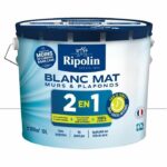 RIPOLIN Pintura blanca para paredes y techos con capa interna integrada - Blanco mate - 10 L