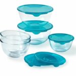 Juego de 5 cuencos con tapa - PYREX - 1x 0,5L + 2x 1L + 2x 2L - immagine 2