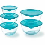 Juego de 5 cuencos con tapa - PYREX - 1x 0,5L + 2x 1L + 2x 2L