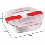 PYREX - COOK & HEAT - Caja cuadrada de vidrio con tapa 20 * 17 cm - immagine 2