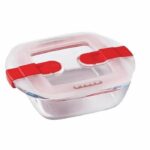 PYREX - COOK & HEAT - Caja cuadrada de vidrio con tapa 25 * 22 cm