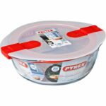 PYREX - COOK & HEAT - Caja redonda de vidrio con tapa 20 * 18 cm