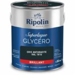 Laca glicerina gris antracita brillo RAL 7016 - RIPOLIN - 2 L