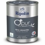 Pintura O'PUR para paredes, carpintería y radiadores - RIPOLIN - 472185 - Gris cemento - Terciopelo satinado - 2 L