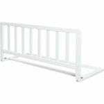 ROBA Barandilla de Cama de Madera 90 cm - Protección Anticaída Segura para Bebés y Niños - 18 Meses a 5 Años - Fácil Montaje - Blanco