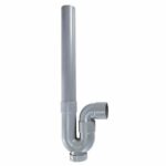 Sifón - ROUSEAU - Salida horizontal - Ø40 mm - PVC gris - Rosca 47,5 mm