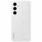 Funda para Galaxy S25+ con correa y soporte, color blanco