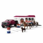 Figura de camioneta y remolque ecuestre grande Schleich 42705 Horse Club Series - immagine 2