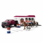 Figura de camioneta y remolque ecuestre grande Schleich 42705 Horse Club Series - immagine 3