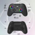 Mando inalámbrico SUBSONIC Switch 2/Switch, LED programables, vibraciones, giroscopio, color negro - immagine 2