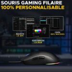 Ratón para juegos con cable - The G-Lab - KULT-COBALT - RGB - 12800 DPI - Negro - immagine 4