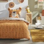 Juego de cama infantil + puf plegable con almacenaje - TODAY - JUNGLE - 140 x 200 cm - Algodón