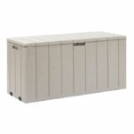 Baúl de jardín BRAVO - Resina - Toomax - Color topo - Capacidad 270L - 117,5 x 45 x 56 cm