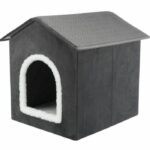 Refugio - TRIXIE - Livia - 50 x 50 x 54 cm - Gris oscuro / Blanco