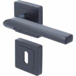YALE - YPP7-S-PC Tirador puerta cuadrado de 7 negro YALE - modelo Sienna - llave paso