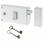Cerradura horizontal de superficie con rodillo - YALE - YAH37D - Blanco - 2 llaves incluidas - Versión derecha