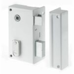 Cerradura vertical de superficie con rodillo derecho - YALE - YAV37D - Blanco - 2 llaves incluidas - Rejilla y portón - immagine 2