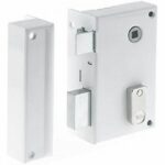 Cerradura - YALE - YAV37G - Aplique seguidor vertical izquierdo - Blanco - 2 llaves incluidas - Rejilla y puerta - immagine 2