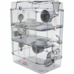 Jaula ZOLUX Rody3 trio de 3 niveles - Para hámsteres, ratones y jerbos - L 41 x P 27 x H 53 cm - Blanco