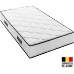 Materasso 90 x 190 cm - Altezza 27 cm - 380 molle insacchettate - 7 zone - Bilanciato - reversibile - prodotto in Belgio - DEKO DREAM