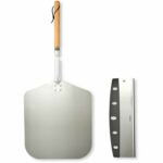 Set per pizza - LIVOO - MES149 - 1 pala in alluminio - Manico in legno di faggio - Coltello per pizza in acciaio inox