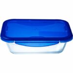 Set di 3 contenitori per il pranzo - PYREX - Cook & Go - Vetro - Rettangolari - Coperchio ermetico - 0,8 L