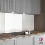 Paraschizzi - Paraschizzi per cappa - AURYS - Vetro - Extra bianco - Laccato bianco - 900*450 - 6 mm