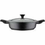 Padella Easy Click in alluminio e plastica da 28 cm con coperchio in vetro - GSW - 167833 - Nero - immagine 2